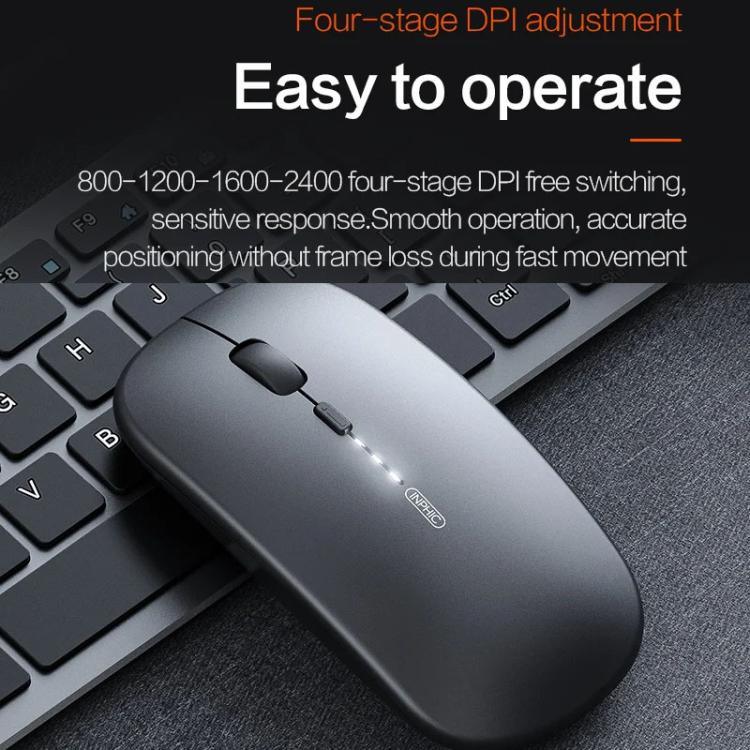 Inphic M1 PRO Kabellose Bluetooth Tri-Mode Wiederaufladbare Leise Maus mit Batteriestandsanzeige