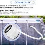1,5 Zoll Poolschlauch 2-Wege-Anschluss für Intex, Coleman, Hayward