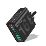 150W 4USB+4Type-C 8-Port QC3.0 Schnelllade-Handyladegerät, EU-Stecker (Schwarz), EU-Stecker (Weiß), EU-Stecker (Gelb), US-Stecker (Schwarz), US-Stecker (Weiß), US-Stecker (Gelb), UK-Stecker (Schwarz), UK-Stecker (Weiß), UK-Stecker (Gelb)
