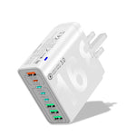 150W 4USB+4Type-C 8-Port QC3.0 Schnelllade-Handyladegerät, EU-Stecker (Schwarz), EU-Stecker (Weiß), EU-Stecker (Gelb), US-Stecker (Schwarz), US-Stecker (Weiß), US-Stecker (Gelb), UK-Stecker (Schwarz), UK-Stecker (Weiß), UK-Stecker (Gelb)