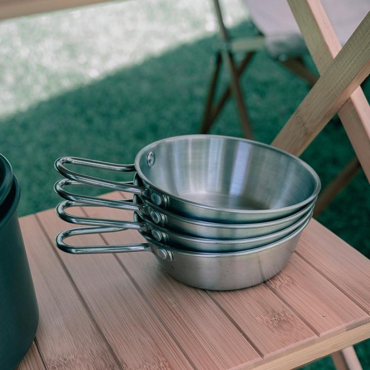 AOTU AT6446 Outdoor 304 Edelstahl Schüssel Camping Geschirr, 300ml, 400ml, 600ml