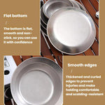 Outdoor Stainless Steel Dinner Plate Set Camping Portable BBQ Plate, With Storage Bag, AOTU AT6438-1 4pcs /Set, AOTU AT6438-1 8pcs /Set, AOTU AT6438-1 12pcs /Set, AOTU AT6438-1 16pcs /Set