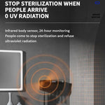Intelligenter UV-Zahnbürstensterilisator und -trockner mit Bewegungssensor, Zeitanzeige, USB-C-Schnellladung, bohrfreier Wandhalterung
