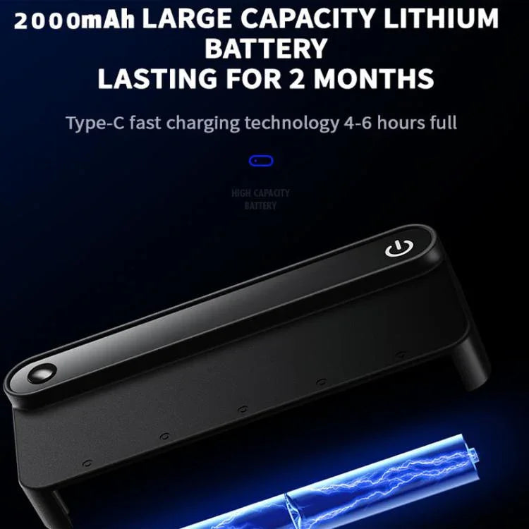 Intelligenter UV-Zahnbürstensterilisator und -trockner mit Bewegungssensor, Zeitanzeige, USB-C-Schnellladung, bohrfreier Wandhalterung
