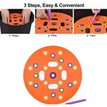 Seeding Stencil Spacing Tool Vegetable Planting Board, Round Orange, Square Green