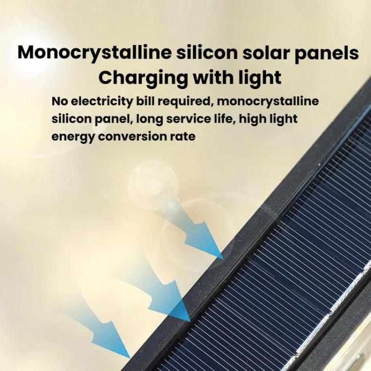 Solar-Powered Outdoor Motion-Sensor Lighting Lamp, Warm Light, White Light, Highlight