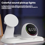 6-in-1 Desktop magnetische kabellose Ladenuhr Countdown RGB Bluetooth-Lautsprecher