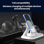 6-in-1 Desktop magnetische kabellose Ladenuhr Countdown RGB Bluetooth-Lautsprecher