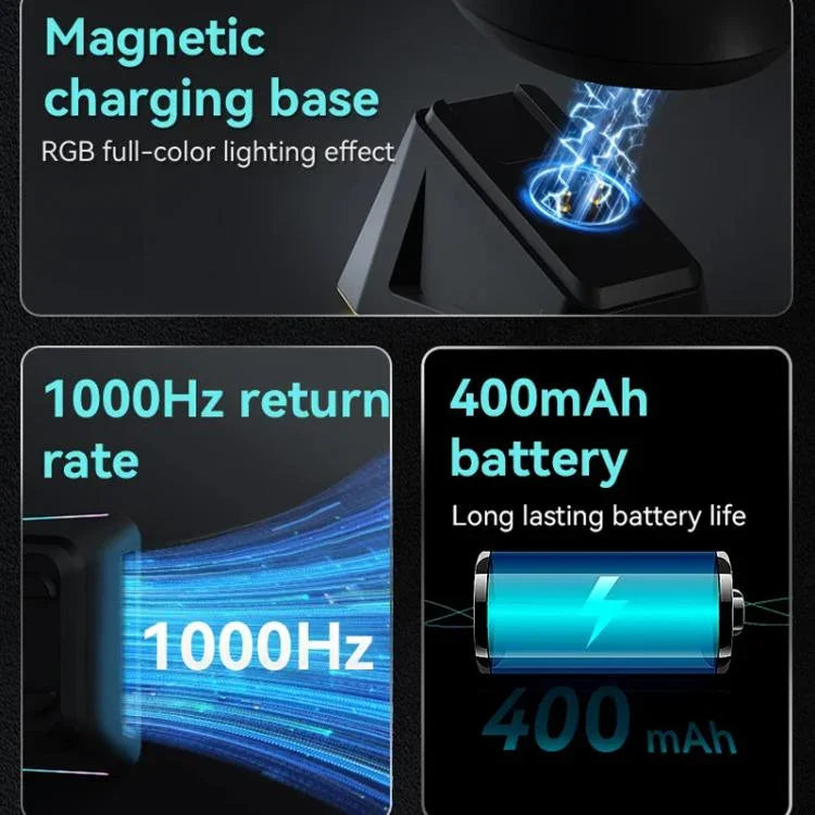 Ajazz AJ159P MC Tri-Mode Magnetische kabellose Maus Ergonomische, leichte, leise Gaming-Maus