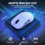 Ajazz 2.4G / Kabelgebundene Dual-Mode-Gaming-Maus PAW3395 Chip, AJ159P mit Ladestation Schwarz, AJ159P mit Ladestation Weiß, AJ159 Weiß