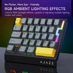 Ajazz AK029 Magnetischer Reisschalter HIFI Edition RGB-Hintergrundbeleuchtung Kabelgebundene Einhand-Gaming-Tastatur