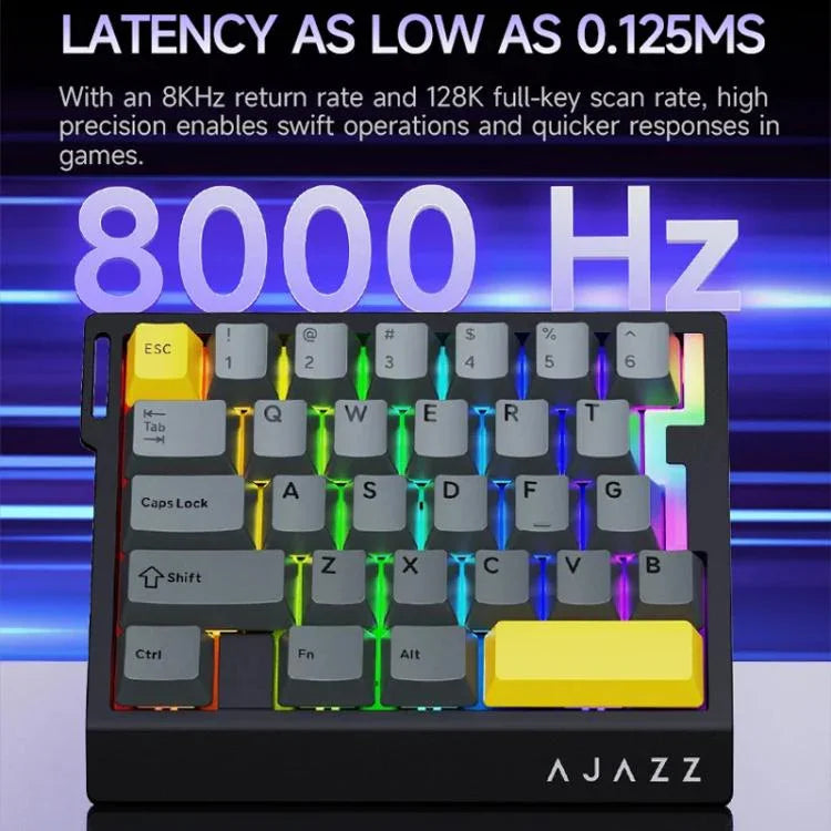 Ajazz AK029 Magnetischer Reisschalter HIFI Edition RGB-Hintergrundbeleuchtung Kabelgebundene Einhand-Gaming-Tastatur