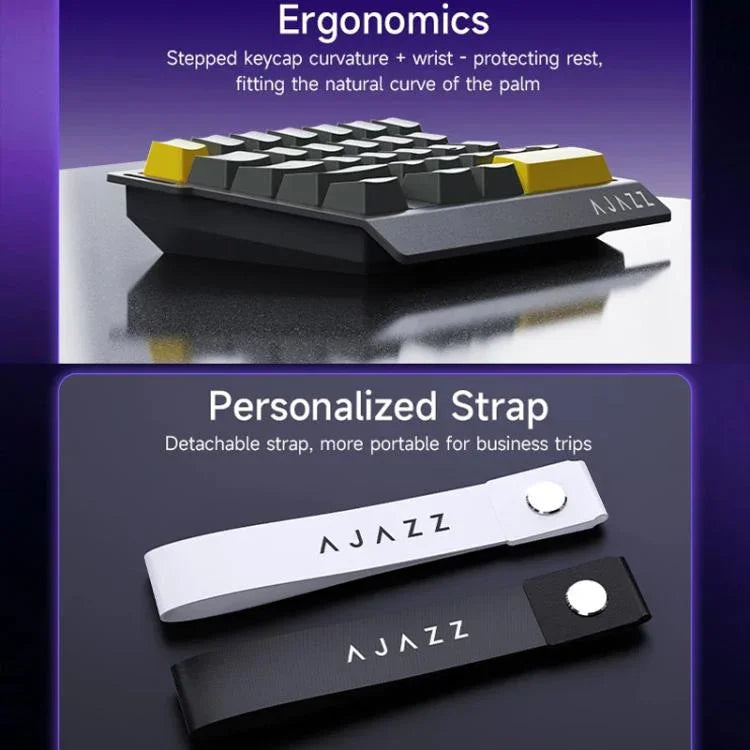 Ajazz AK029 Magnetischer Reisschalter HIFI Edition RGB-Hintergrundbeleuchtung Kabelgebundene Einhand-Gaming-Tastatur