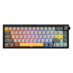 Ajazz AK650 Tri-Mode Kabellose Mechanische Tastatur mit Bildschirm, Knopf und RGB-Beleuchtung, Flying Fish Switch Lila Weiß Blau, Dream Switch Lila Weiß Blau, Dream Switch Schwarz Grau Gelb, Dream Switch Seitenbeschriftung Gradient Blackberry
