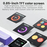 Ajazz AK650 Tri-Mode Kabellose Mechanische Tastatur mit Bildschirm, Knopf und RGB-Beleuchtung, Flying Fish Switch Lila Weiß Blau, Dream Switch Lila Weiß Blau, Dream Switch Schwarz Grau Gelb, Dream Switch Seitenbeschriftung Gradient Blackberry