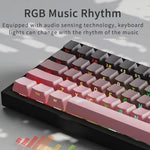 Ajazz AK650 Tri-Mode Kabellose Mechanische Tastatur mit Bildschirm, Knopf und RGB-Beleuchtung, Flying Fish Switch Lila Weiß Blau, Dream Switch Lila Weiß Blau, Dream Switch Schwarz Grau Gelb, Dream Switch Seitenbeschriftung Gradient Blackberry