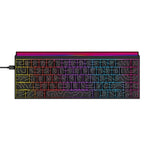 NACODEX NK68 Magnetische Achse Mechanische Dazzle Color Kabeltastatur Office Computer Gaming 68 Tasten Tastatur, Gewöhnliches Weiß, Konturlinie Weiß, Konturlinie Schwarz