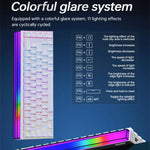NACODEX NK68 Magnetische Achse Mechanische Dazzle Color Kabeltastatur Office Computer Gaming 68 Tasten Tastatur, Gewöhnliches Weiß, Konturlinie Weiß, Konturlinie Schwarz