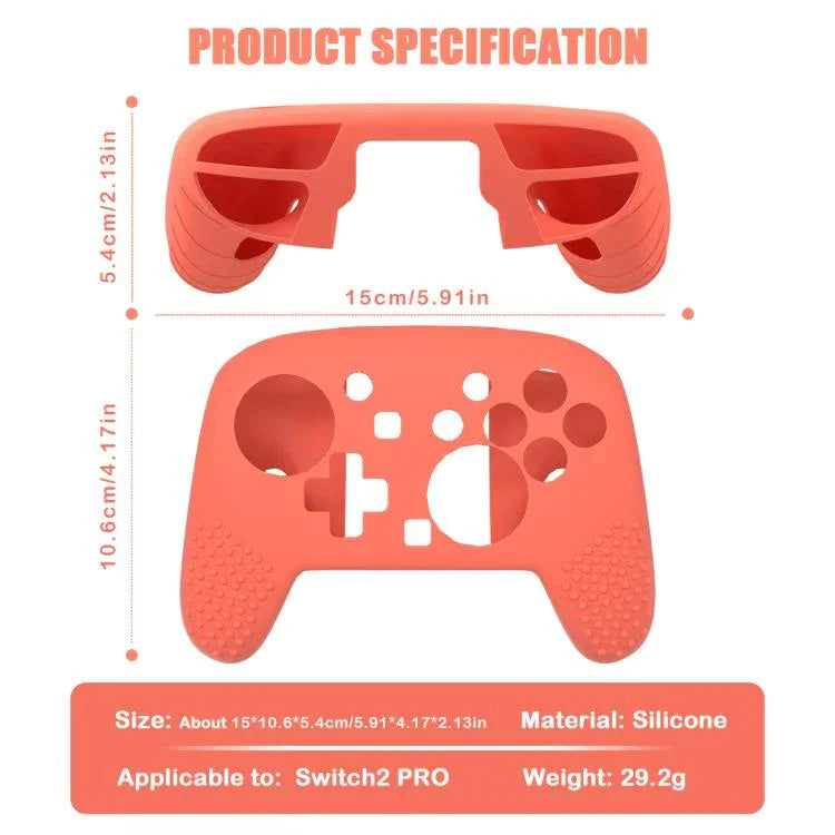 Für Switch 2 Pro Controller Soft-Touch Silikonhülle mit hautfreundlichem Griff