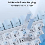 Ajazz AK820 MAX Hot-swap Gasket 75 Mechanische Tastatur mit RGB-Beleuchtung, Tri-mode Ice Cream Schalter Schwarz Grau Gelb, Kabelgebundener Magnetic Schalter Schwarz Grau Gelb, Kabelgebundener Magnetic Schalter Seitenbeschriftet Gradient Grau