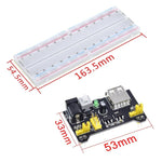 MB-102 Breadboard mit 830 Löchern + Strommodul + 65 Breadboard-Kabel