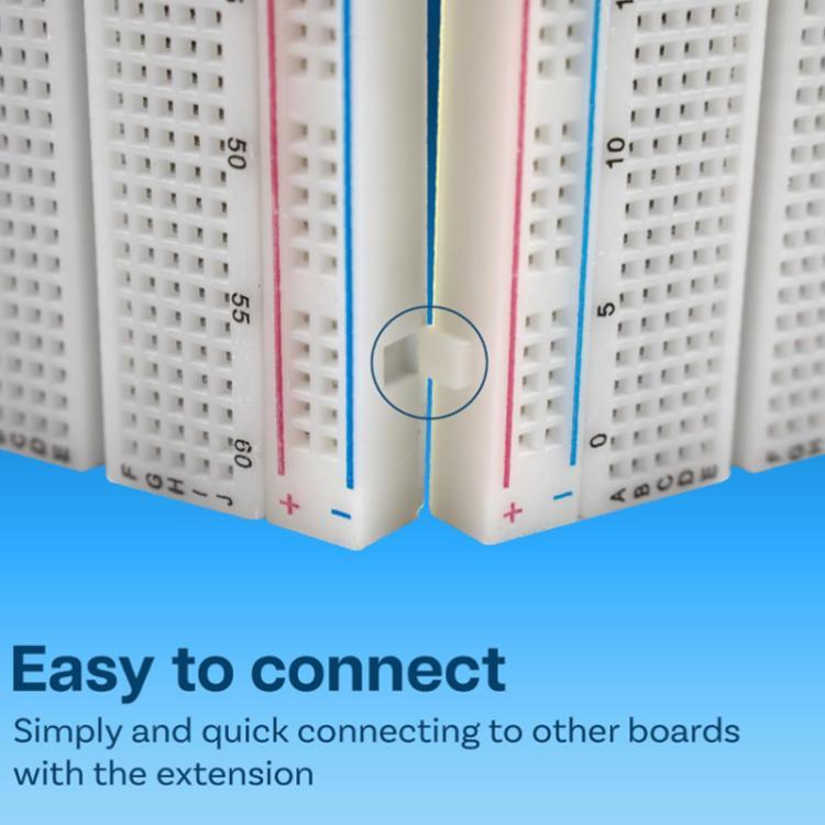 MB-102 Breadboard mit 830 Löchern + Strommodul + 65 Breadboard-Kabel