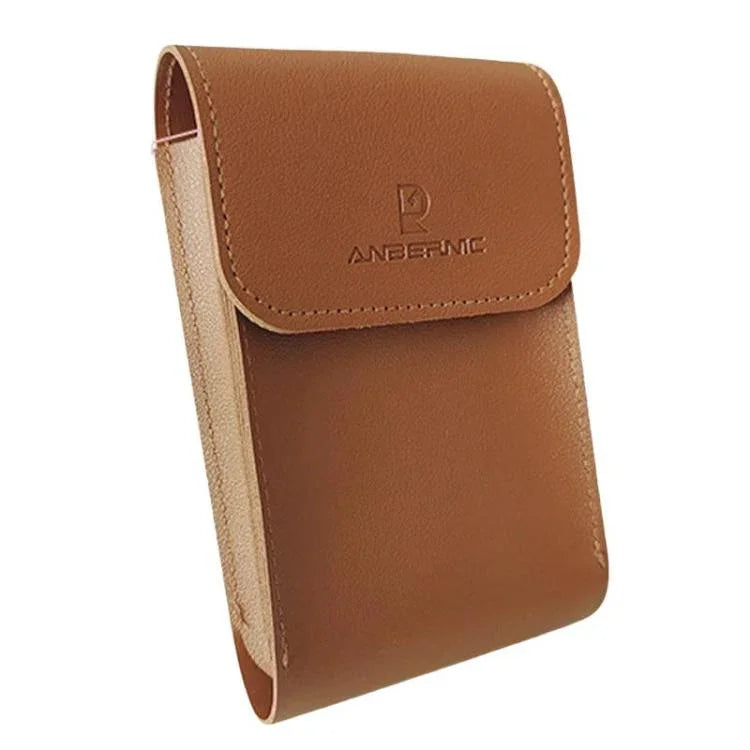 ANBERNIC RG34XX Handheld-Spielekonsole Aufbewahrungstasche Spielekonsole Lederhülle, Braun