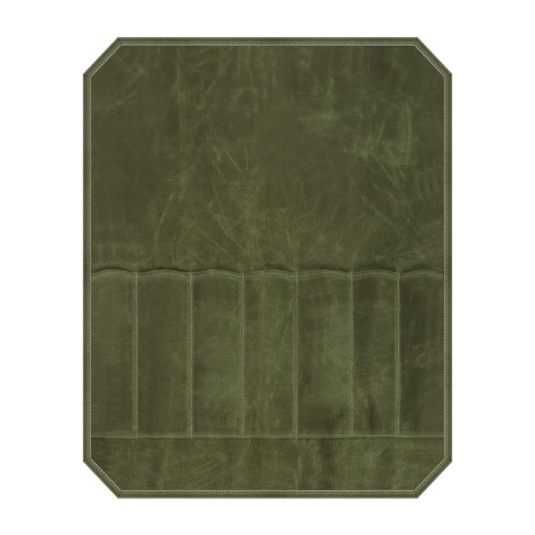 Messer-Organizer aus gewachstem Segeltuch, tragbare Picknick-Aufbewahrungstasche, 7 Fächer (Armeegrün), 7 Fächer (Khaki)