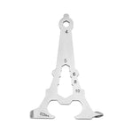 Flaschenöffner-Schraubwerkzeug aus Edelstahl für den Außenbereich, Multi-Tool-Karte, Turmform, Haiform, Giraffenform
