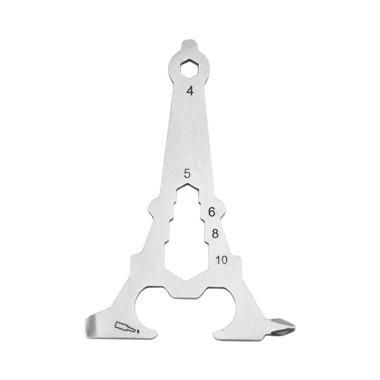 Flaschenöffner-Schraubwerkzeug aus Edelstahl für den Außenbereich, Multi-Tool-Karte, Turmform, Haiform, Giraffenform