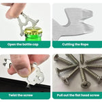 Flaschenöffner-Schraubwerkzeug aus Edelstahl für den Außenbereich, Multi-Tool-Karte, Turmform, Haiform, Giraffenform