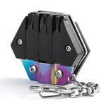 Multifunktionales Edelstahl-Taschenmesser mit Sechskantklinge zum Falten für den Outdoor-Gebrauch, EDC-Kombischraubendreher