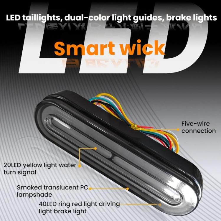 DC10-80V 60 LED Brake Tail Light Turn Signal For Electric Beach Motorcycles And Electric Bicycles