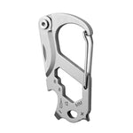 7-in-1 Outdoor Multifunktionaler Schraubendreher Flaschenöffner Tragbare Gadgets, runder Bergsteigerkarabiner