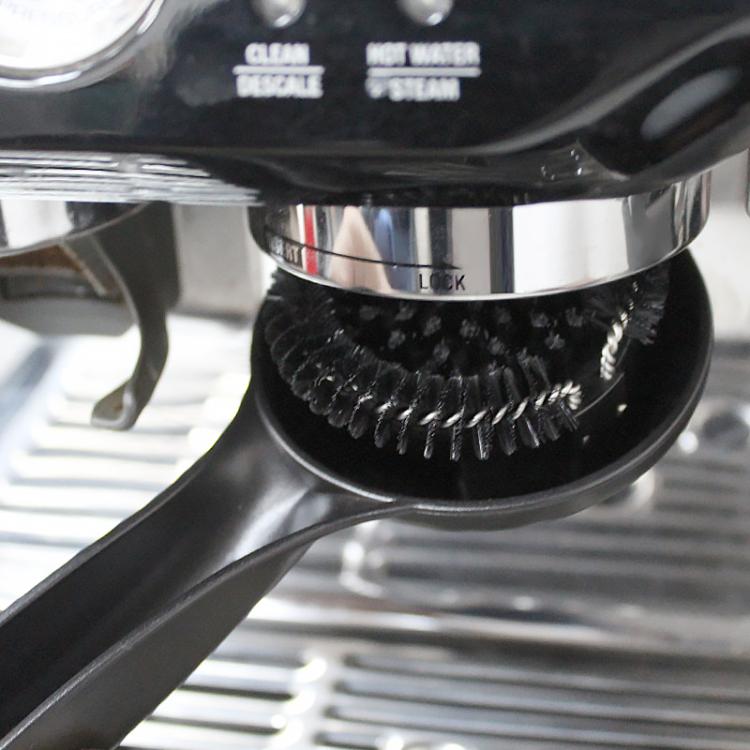 58mm Espressomaschinen Gruppenkopf-Reinigungsbürste Trichter-Design Nylonborsten-Schrubber für Siebträger