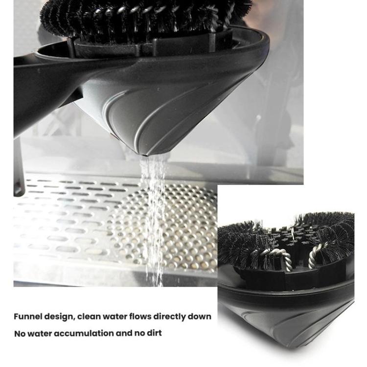 58mm Espressomaschinen Gruppenkopf-Reinigungsbürste Trichter-Design Nylonborsten-Schrubber für Siebträger
