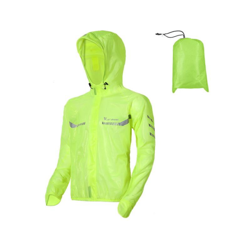 WEST BIKING Reflektierender wasserdichter leichter Fahrrad-Regenmantel für Outdoor, S, M, L, XL, XXL, XXXL, XXXXL
