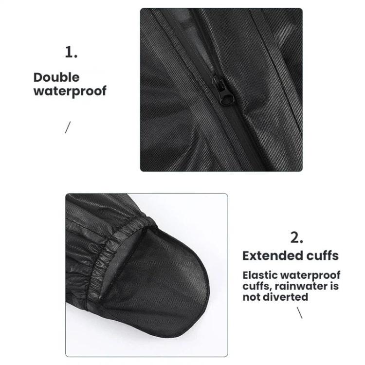 WEST BIKING Reflektierender wasserdichter leichter Fahrrad-Regenmantel für Outdoor, S, M, L, XL, XXL, XXXL, XXXXL