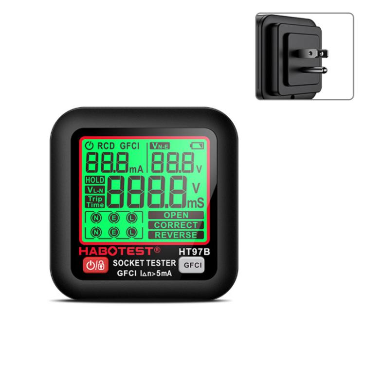 HABOTEST Digitalanzeige Intelligente elektrische Testfassung, HT97B US-Stecker, HT97D EU-Stecker, HT97E UK-Stecker