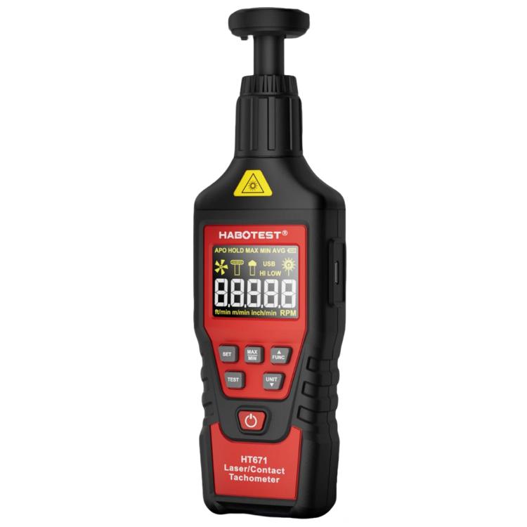 HABOTEST Photoelektronischer Digitalanzeige Hand-Tachometer