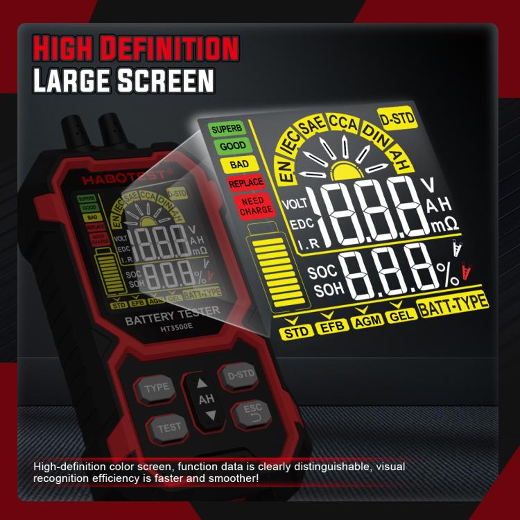 HABOTEST 12/24V Autobatterie-Lebensdauertester