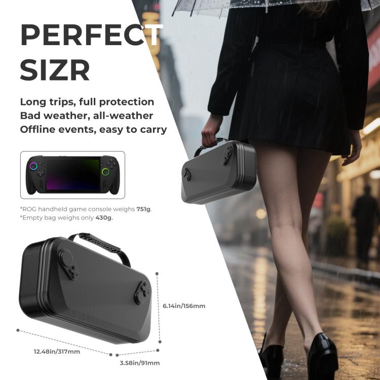 JYS Hartschalenkoffer für ROG Xbox Ally/X Handheld Tragbare Reisetasche mit Reißverschluss, JYS-X152 Weiß, JYS-X152 Schwarz