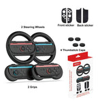 PGTECH 10-in-1 Zubehör-Bundle für Nintendo Switch 2 Lenkräder, Griffe, Thumbstick-Kappen