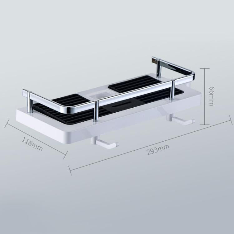 Duschstangen-Regal Erhöhtes Duschtablett Multifunktionales Badezimmer-Aufbewahrungsregal, Rundloch Weiß, Quadratloch Weiß, Rundloch Schwarz, Quadratloch Schwarz