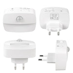 Intelligente Bewegungsmelder-Nachtlampe, 3 Farbtemperaturen, Steckdosenleuchte für Schlafzimmer, Flur, Treppen, EU-Stecker, US-Stecker