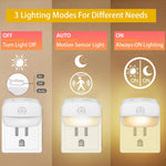 Intelligente Bewegungsmelder-Nachtlampe, 3 Farbtemperaturen, Steckdosenleuchte für Schlafzimmer, Flur, Treppen, EU-Stecker, US-Stecker