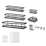 Wandmontierter, bohrfreier Badezimmer-Toilettenartikel-Organizer