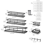 Wandmontierter, bohrfreier Badezimmer-Toilettenartikel-Organizer