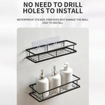 Wandmontierter, bohrfreier Badezimmer-Toilettenartikel-Organizer