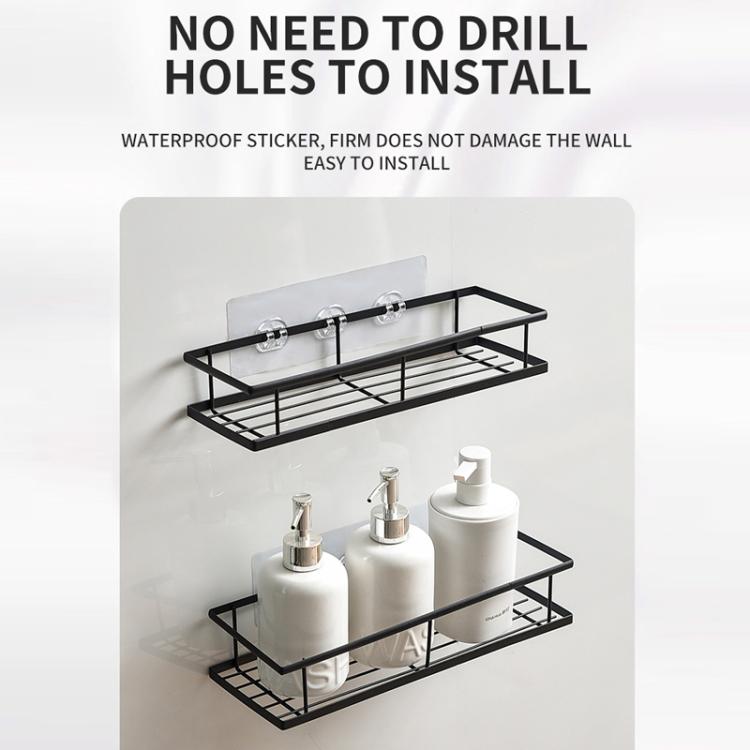 Wandmontierter, bohrfreier Badezimmer-Toilettenartikel-Organizer